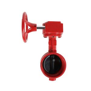 Gas Media Soft Seal Grooved Turbine Butterfly Valve D381X Hydraulic