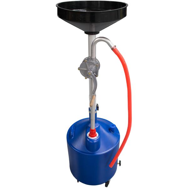 Adjustable Aluminum Pump 18 Gallon Upright Portable Oil Drain