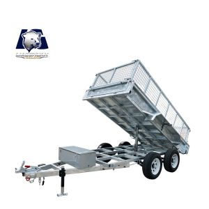 Quality 12x5 Hydraulic Tipper Trailers Hot Dipped Galvanised Box Trailer Silver 4000kg ATM for sale