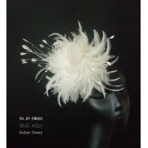 Dyed Hackle And Coque Feather Mounts , Chicken Flower Feather Headband