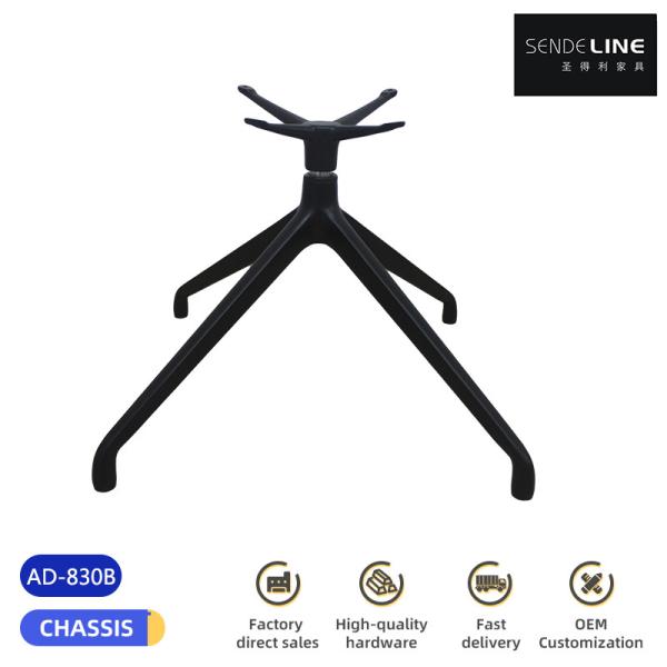 Buy Ergonomic Rotating Metal Swivel Chair Base Black Aluminum Office Base at wholesale prices