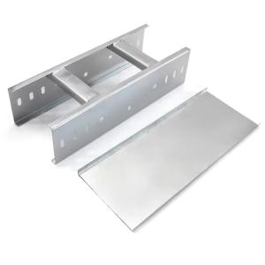 China Silver Steel Ladder Cable Trays With Bends Tees Crosses Reducers on sale