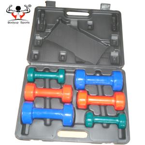 Neoprene Fitness Equipment Dumbbells Customized Logo With Carry Case