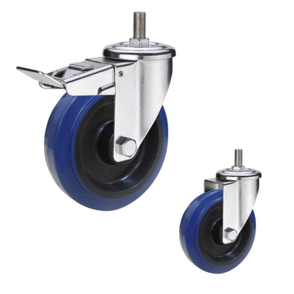Buy 5 Inch 200kg Capacity Threaded Stem  Casters With Roller Bearing at wholesale prices