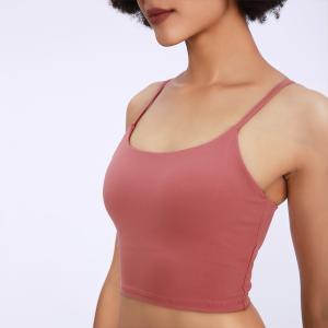 ODM Womens Longline Sports Bra With Padding Spandex Material