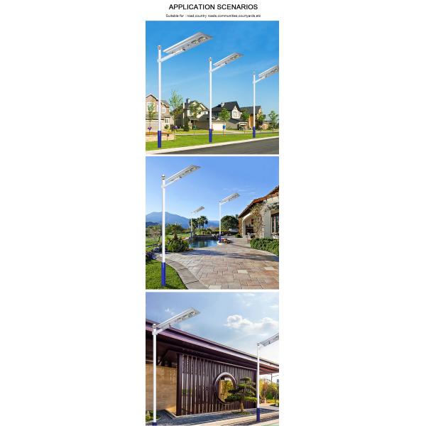 130LM/W Outdoor Integrated Solar LED Street Lights 3.2V 30AH Battery