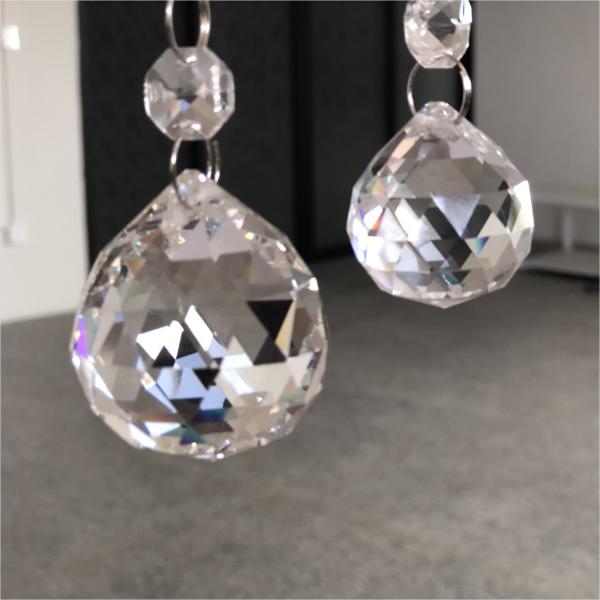 Crystal Bead String Curtain Glass Christmas Decoration Hanging Wire For Events