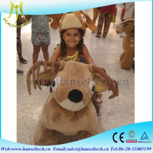 Quality Hansel motorized plush animals and amusement electric kiddie rides for shopping mall for sale