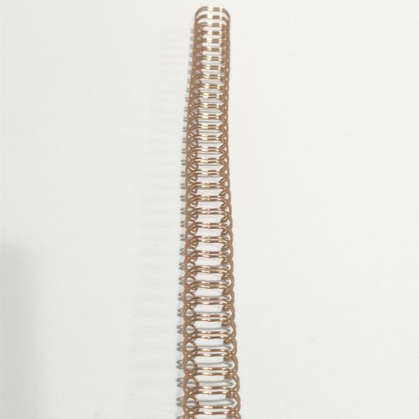 Rose Gold 7/16 Inch Double Wire 23 Loops Binding Coil Spiral Wires For Book
