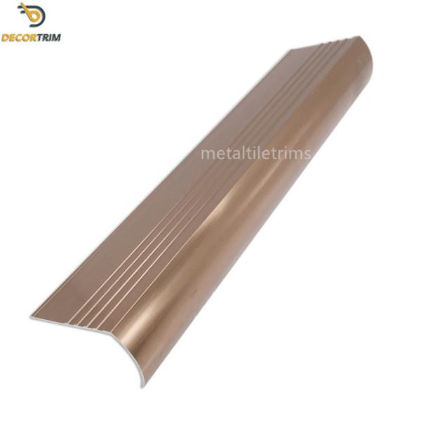 Metal Rose Gold Stair Nosing Tile Trim 40x25mm For Decoration