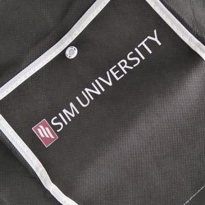 CMYK 37x10x37cm 120gsm Drawstring Non Woven Tote Bags