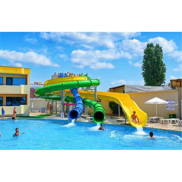 Water Playground Sports Swimming Pool Equipment Toy Fiberglass Tube Slide