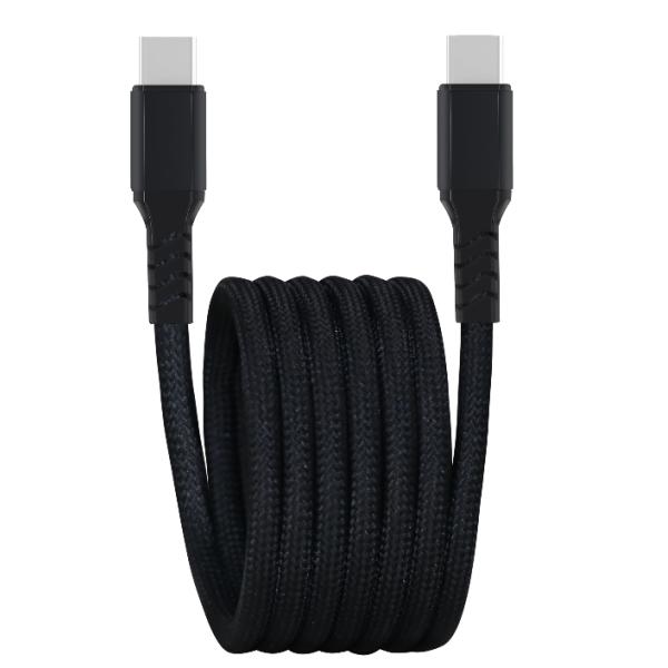 2025 Classic Black LX Reinforced Braiding Resists Fraying and Knots Magnetic Braided Cables OEM Support Customized