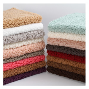 100% Polyester Fabric Fleece Brushed Fabric Polyester Berber Fleece Sherpa