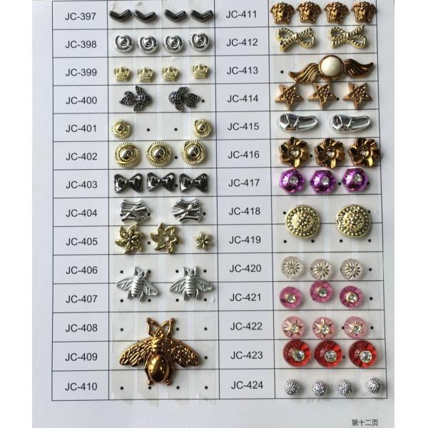 Wholesale ABS garment rivet with nail rhinestone decoration plastic ornament