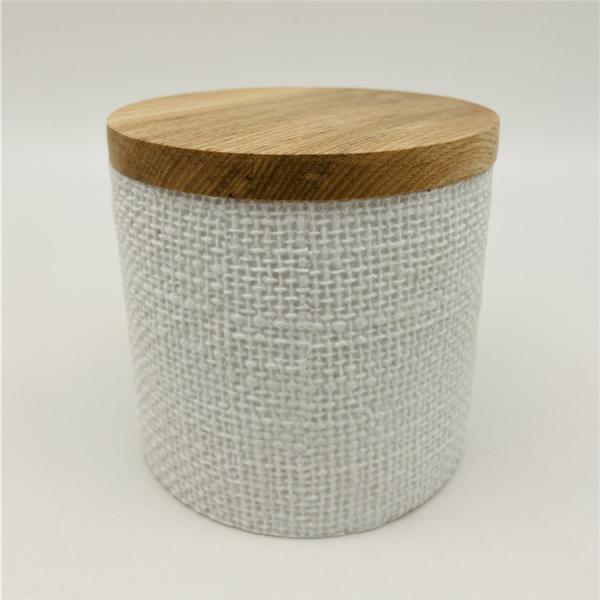 Wooden Base Polyresin Bathroom Accessories Sets With Fabric Look