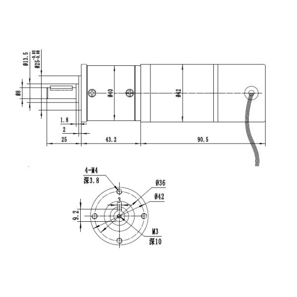 12V 24V BLDC Planetary Gear Motor , Dc Worm Gear Stepper Motor VSM40XXJSX15-42RBL60