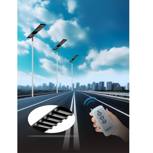 Remote Control Solar LED Street Light With Radar Sensor SMD3030 IP65 Double Head