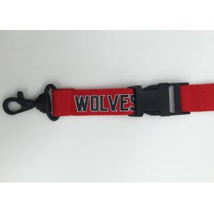 Nice Red silk screen Lanyards with plastic detachable buckle