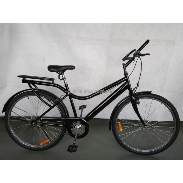 1.7m Length Black Color Single Speed Step Through Hybrid Bike 17kg Gross Weight