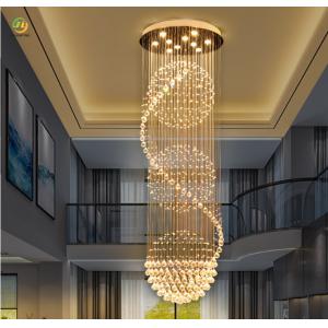 JYLIGHTING Simple Light Luxury Crystal Duplex Staircase Chandelier Living Room