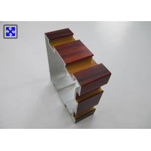 Wood Grain Transfer Column Aluminum Extrusion Profiles For Hotel Decoration