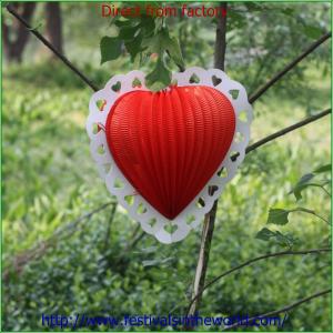 Quality Hanging Heart shaped paper lantern For Weddings Decoration for sale