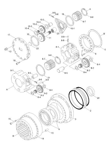 XKAQ-00203 XKAQ-00215 Hyundai Travel Reduction Sun Gear XKAQ00203 XKAQ00215