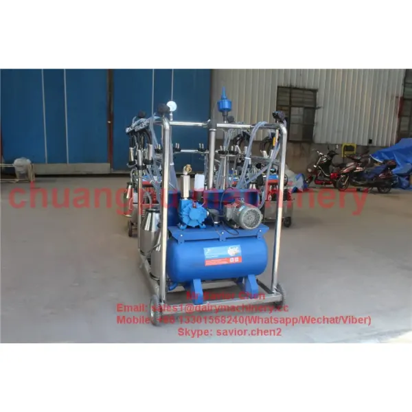 4 Buckets Mobile Milking Machine for Cow Sheep Goat Farm