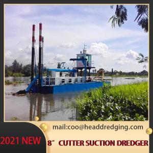 Sand Gold Cutter Suction Dredger Discharge Distance 700m 8 Inch