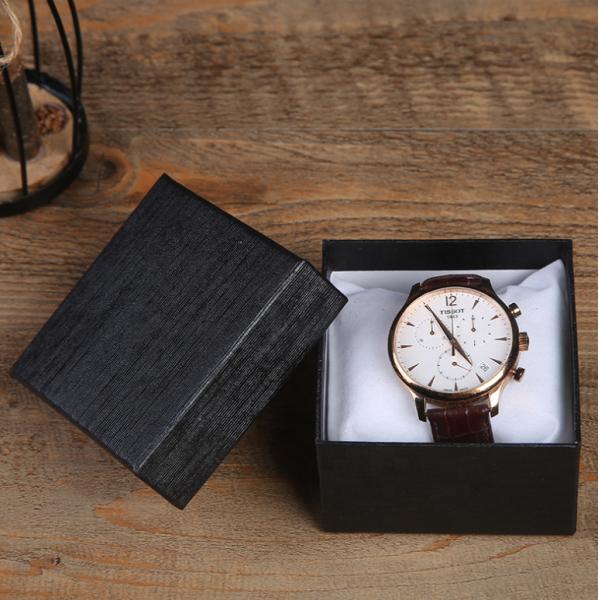Recyclable wholesale Men Guest Watches customized logo cardboard paper gift box for watch