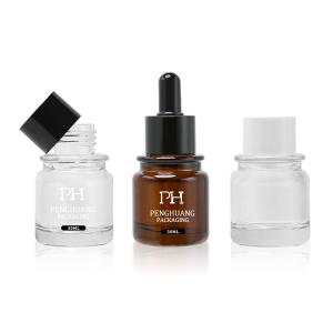 Amber 30ml Liquid Foundation Bottles Cylinder Glass Dropper Bottle