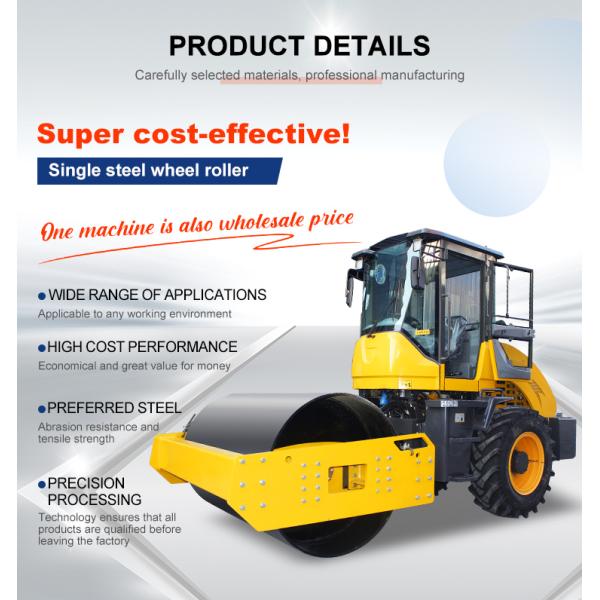 Made in China Mini 8 Ton Road Roller Single Drum Vibratory Compactor