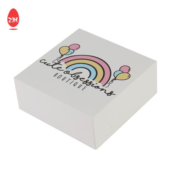 Buy Embossing  White Cardboard Gift Packaging Box With Matte Laminated at wholesale prices