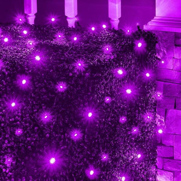 Bright 200 LED Mini String Christmas Lights Purple Up 8 Modes For Room Holiday Party