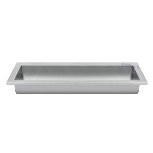 Commerical Wall Mounted Hung Single Wash Trough Basin Utility Stainless Steel