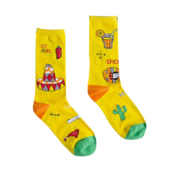 Trendy Popular Colorful Dress Women Socks , Jacquard Logo Stylish Dress Socks