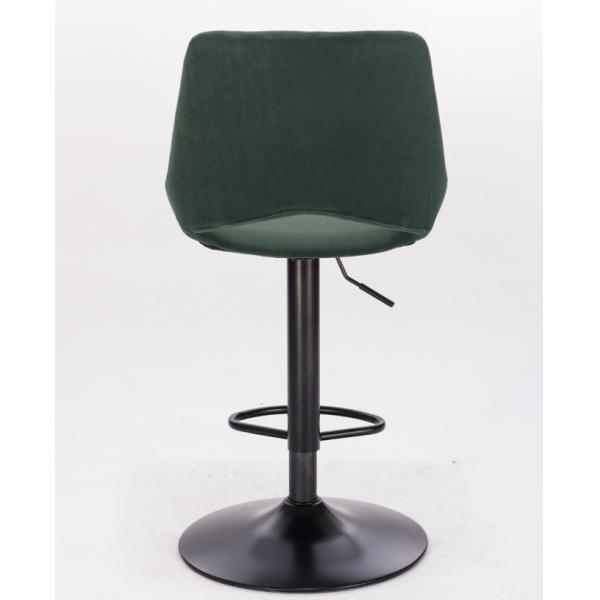 Counter Height Adjustable Bar Stool Chair Velvet Swivel Bar Stools With Black Metal Base