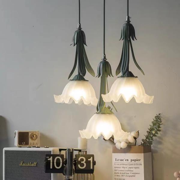 French Rustic Glass Pendant Light Single Decorative Pendant Light