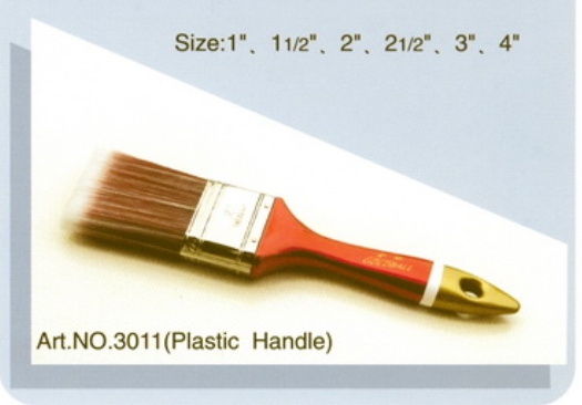 High quality plastic handle Chinese bristle paint brush No.3011