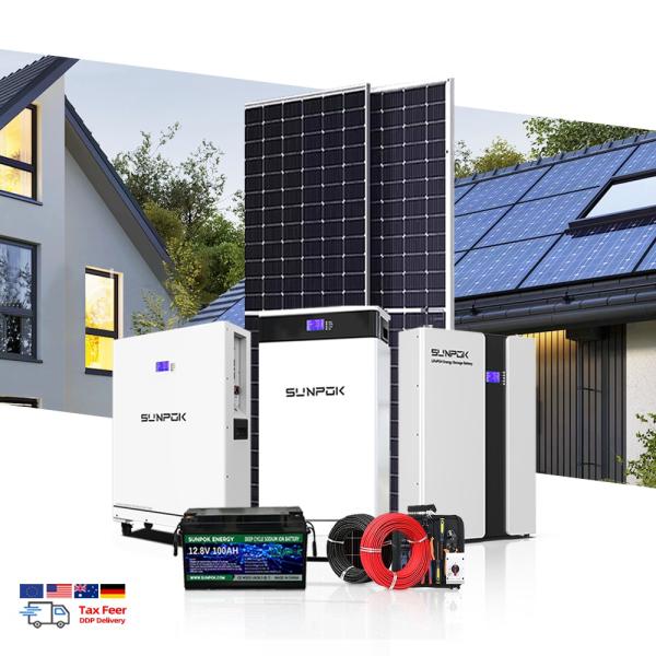 Buy Hybrid Solar Energie System For Home 5Kw 10Kw Off Grid Solar Power Energy PV Storage System Full Set at wholesale prices
