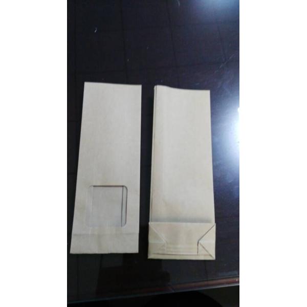 Nature Kraft Paper Bag For Coffee / Tea / Snack Food Packaging Bag With Tin Tie