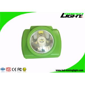 13000lux Brightness Miners Cap Lamp Green Cordless 3.7V With PC Shell