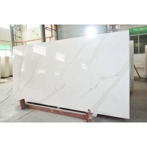 High Hardness Antifouling White Calacatta Quartz Kitchen Countertop Stone