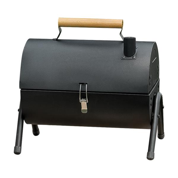 Powder Coated Steel Barrel Rotisserie Kitchen BBQ Charcoal Grill for Outdoor Picnics