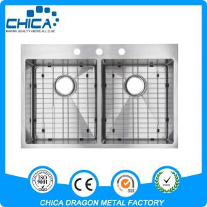 hotel restaurant kitchenware european style double bowl kitchen sink with