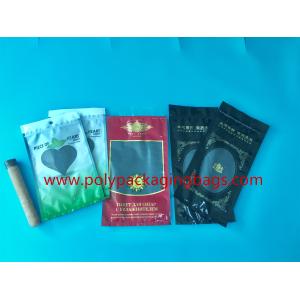 Portable Red Moisturizing Zipper Cigar Bag With Transparent Window