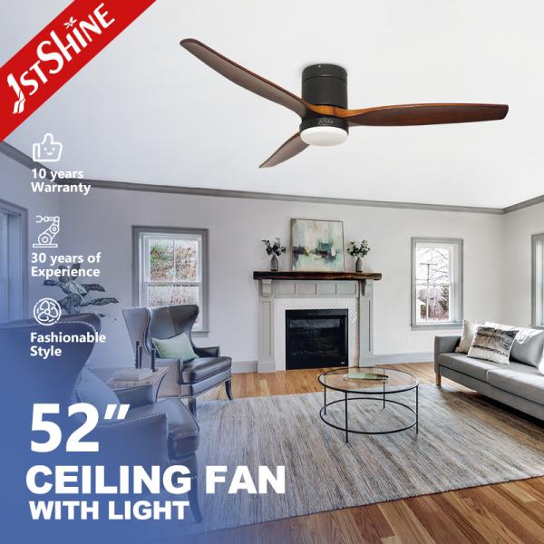 Buy 52" Natural Solid Wood Decorative BLDC Energy Saving LED Ceiling Fan with Light 1stshine at wholesale prices