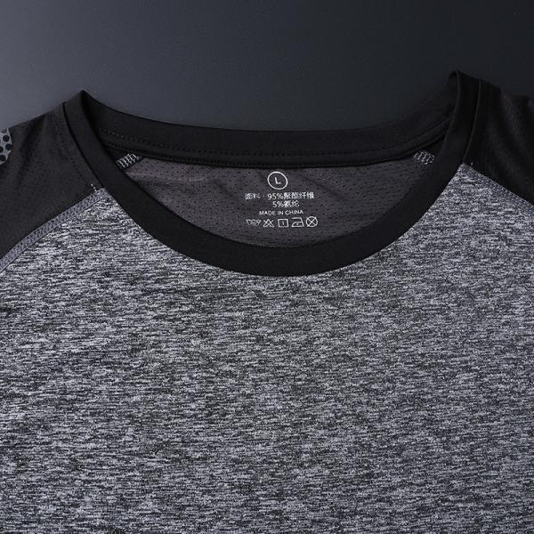 Factory customization Top Fitness Fashion Loose Fit T-shirt Polyester+spandex running shirt jersey of men