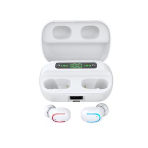 Digital LCD Display TWS Headphone 2-IN-1 Super Small Wireless Bluetooth Earbuds